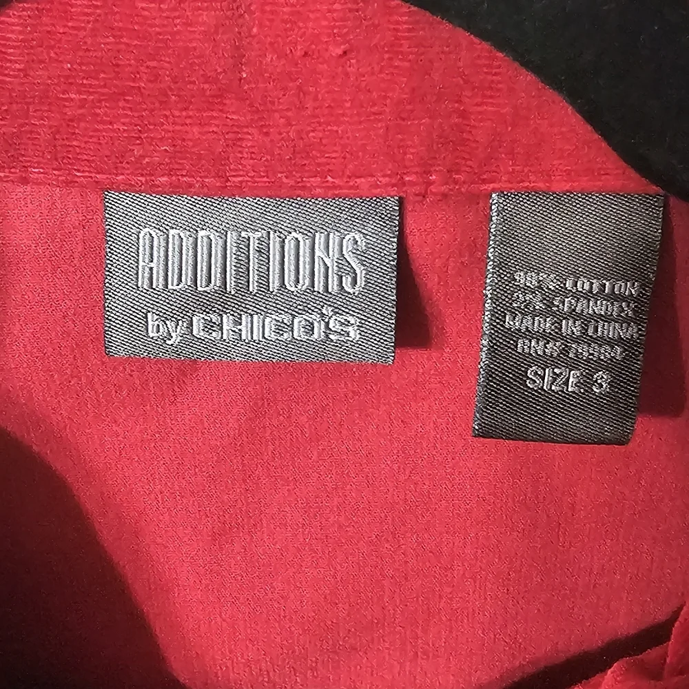 Additions By Chicos Jacket Womens 3 Button Up Long Sleeve w Pockets Corduroy - Picture 4 of 6